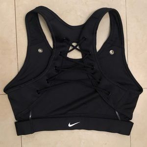Nike Classic Lace Up Swoosh Dri-Fit Sports Bra